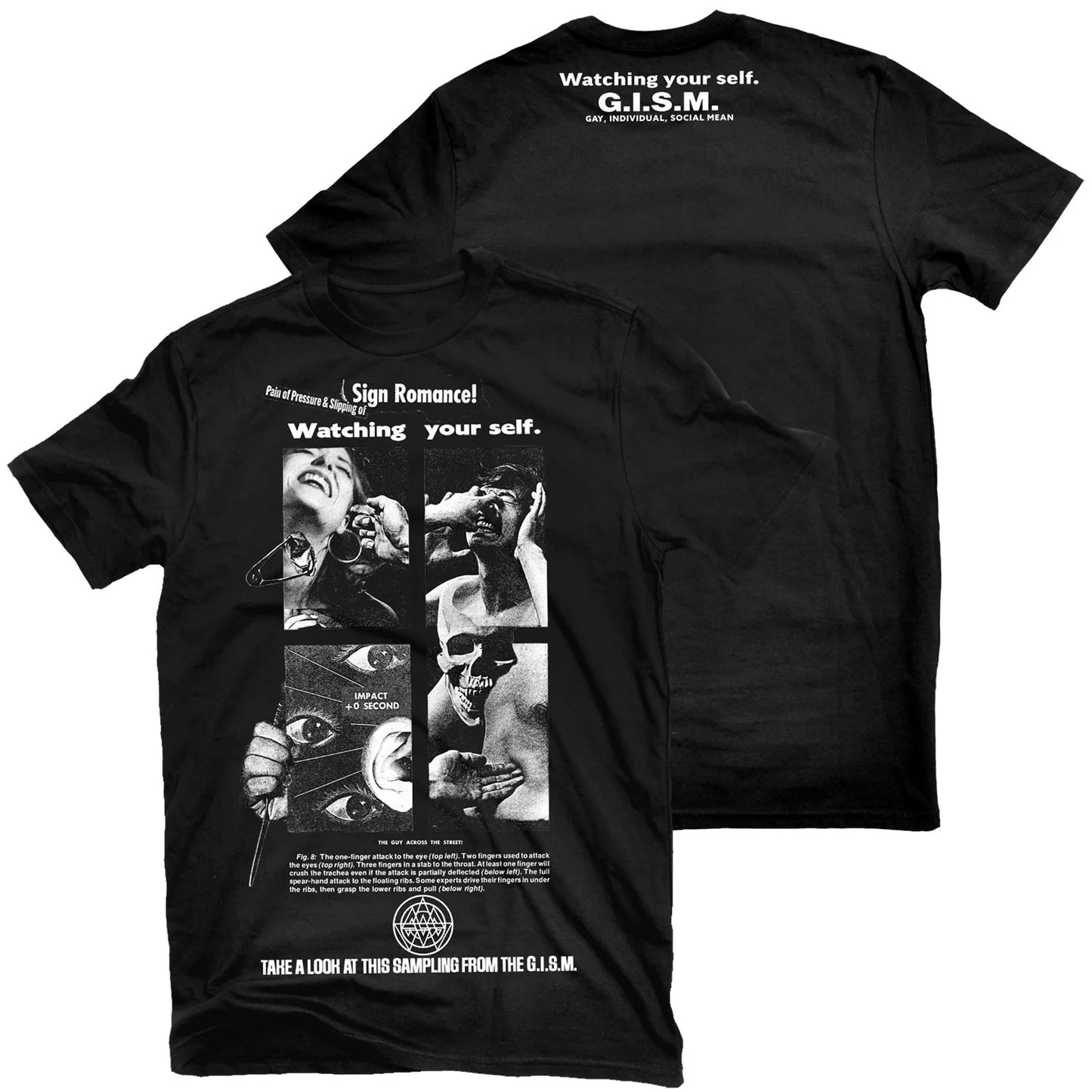G.I.S.M. "Sign Romance!" black T-Shirt