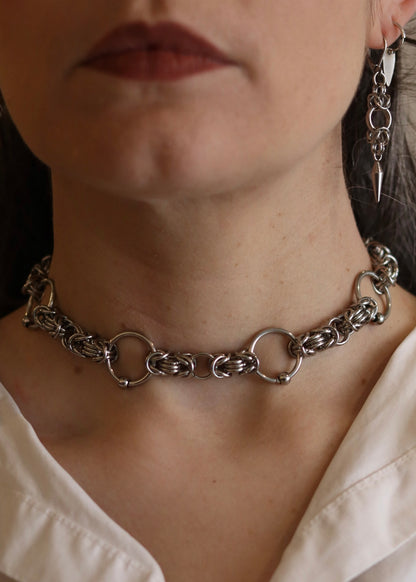 Age of Saints | Choker Necklace with rings and beads