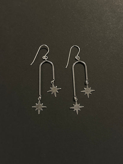 While Odin Sleeps | Arcata Star Dangle Earrings