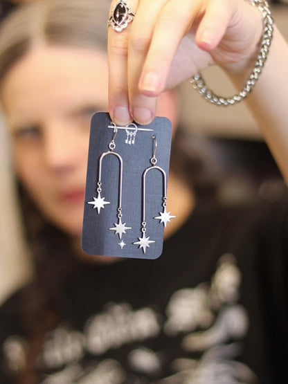 While Odin Sleeps | Arcata Star Dangle Earrings